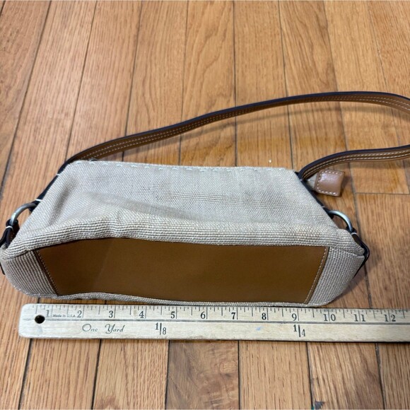 Fossil Carolina Top Zip Canvas Purse in Khaki - Picture 6 of 7